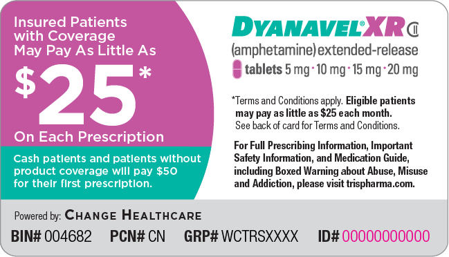 DYANAVEL XR Tablet Savings Card Example