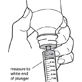 How to Take Quillivant XR Methylphenidate Step 7 Continued (Figure K): Measure with Dosing Plunger