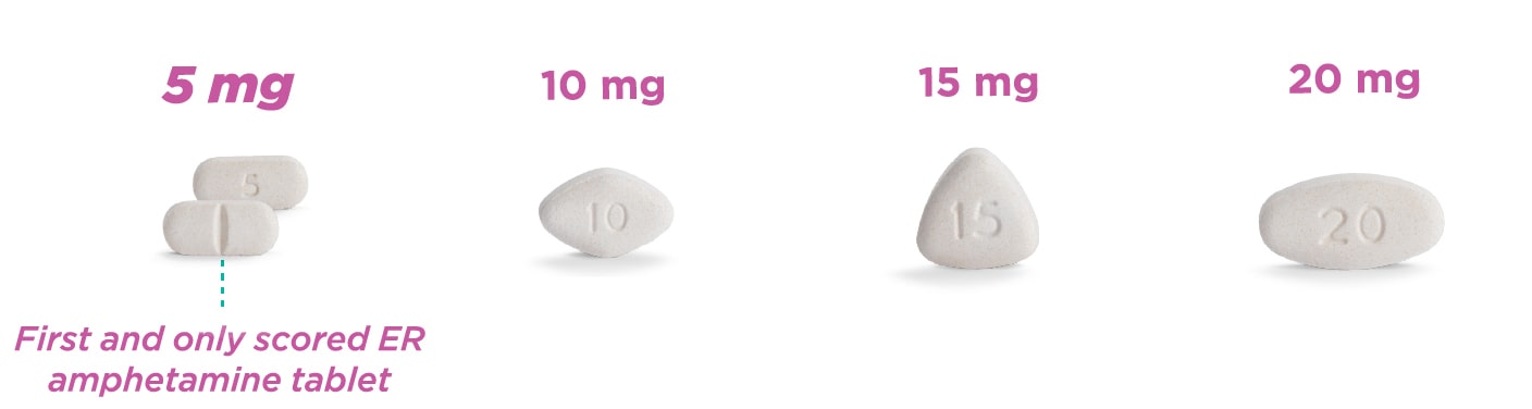 tris pharma DYANAVEL XR tablet ADHD scored tablet