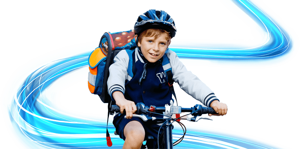 tris pharma Quillivant XR ADHD boy on bike